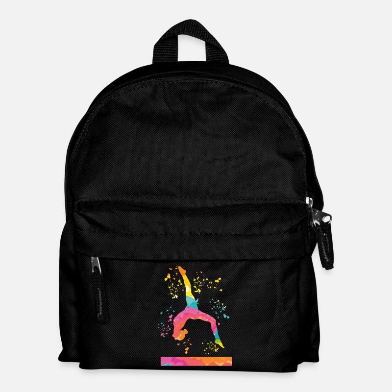 Turnerin Schwebebalken Kunstturnen - Kinder Rucksack - Schwarz
