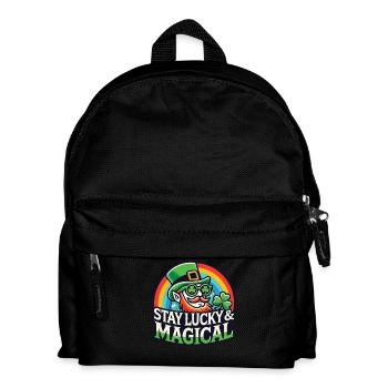 Restez heureux et magique le jour de la Saint-Patrick - Sac à dos Enfant - noir - Devant