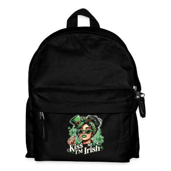 Kiss Me I'm Irish St. Patrick's Day Charme - Kinder Rucksack - Schwarz - Vorne