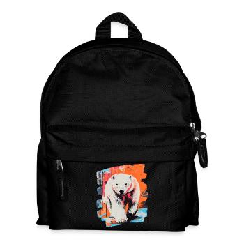 Eisbär Graffiti Sprayer - Kinder Rucksack - Schwarz - Vorne