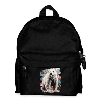 Eisbär Graffiti Sprayer - Kinder Rucksack - Schwarz - Vorne