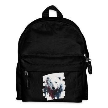 Eisbär Graffiti Sprayer - Kinder Rucksack - Schwarz - Vorne