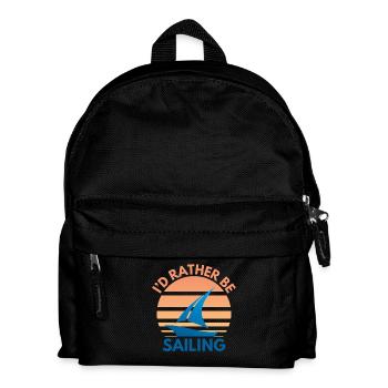 Sailing Saying Sailor Sailing Design - Kids' Backpack - black - Front