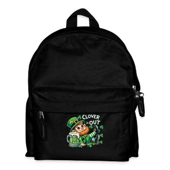 clover and out St. Patrick's Day fun - Kids' Backpack - black - Front