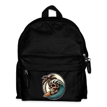 Surfen Surfer skull - Kinder Rucksack - Schwarz - Vorne