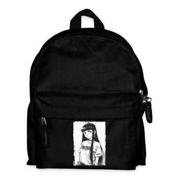 Japanese Cartoon Girl and Politics - Kids' Backpack - black - Front