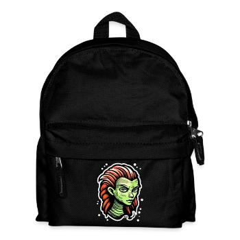 Femme extraterrestre verte - Style de tatouage de science-fiction - Sac à dos Enfant - noir - Devant