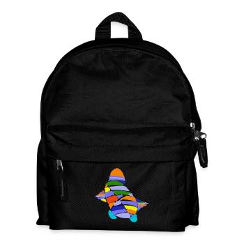 Art Tortue de mer nageant - Sac à dos Enfant - noir - Devant