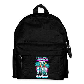IBS, Skelett,, Humor, Reizdarmsyndrom - Kinder Rucksack - Schwarz - Vorne