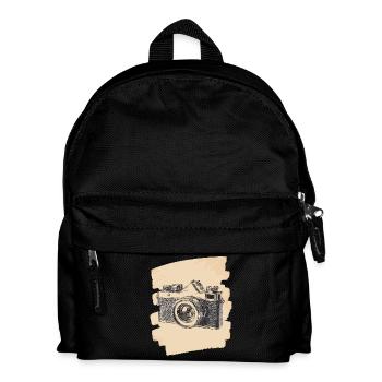 Kamera Fotograf Foto - Kinder Rucksack - Schwarz - Vorne