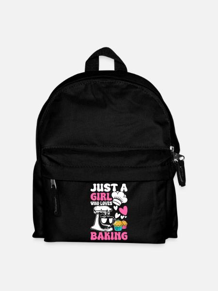 Backen Bäcker Bäckerei - Kinder Rucksack - Schwarz