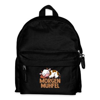 cow farmer farmer morning mill - Kids' Backpack - black - Front