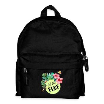 Ich bin fünf – blumiger 5. Geburtstag - Kinder Rucksack - Schwarz - Vorne