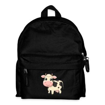 Vache de dessin animé animalier - Sac à dos Enfant - noir - Devant