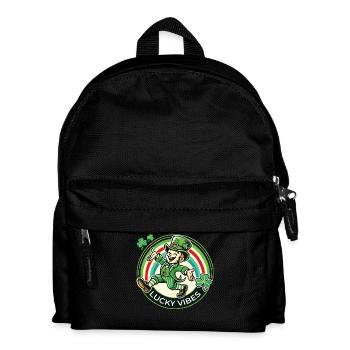 St. Patrick's Day Happy Vibes - Kids' Backpack - black - Front