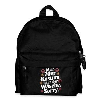 70er Jahre Kostüm Ist In Der Wäsche 70s Party 70er - Kinder Rucksack - Schwarz - Vorne