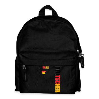 Deutsche Mannschaft Fanfußball - Kinder Rucksack - Schwarz - Vorne