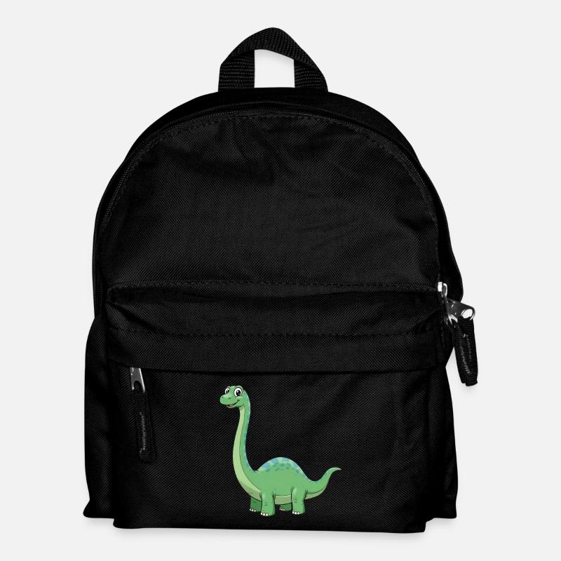 Dino Cartoon Diplodocus - Kids' Backpack - black