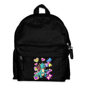 Drache Drachen Kind Kinder Geburtstag - Kinder Rucksack - Schwarz - Vorne