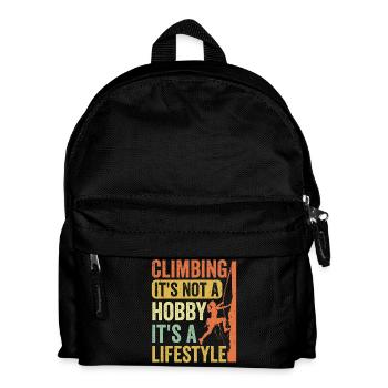 Klettern - es ist kein Hobby. Es ist ein Lebensstil - Kinder Rucksack - Schwarz - Vorne