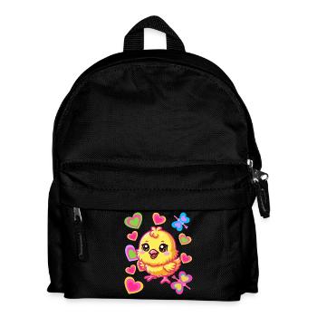 Kücken Frühling Ostern Osterfest Huhn Hühner Baby - Kinder Rucksack - Schwarz - Vorne