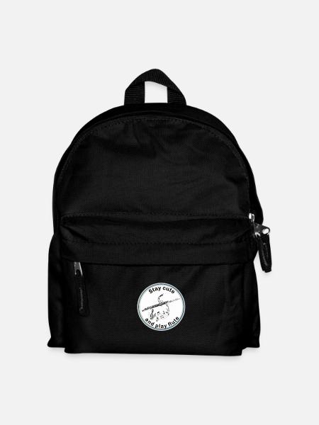 Flûte - Restez mignon et jouez de la flûte traversière - Sac à dos Enfant - noir