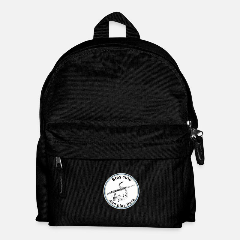 Flûte - Restez mignon et jouez de la flûte traversière - Sac à dos Enfant - noir