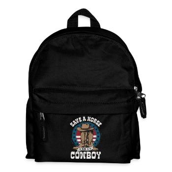 Save A Horse, Ride A Cowboy - Spruch - Kinder Rucksack - Schwarz - Vorne