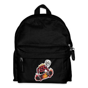 FLAMING SKATEBOARD - Kids' Backpack - black - Front