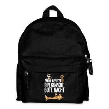 raton laveur paresseux girafe dents brossé bonne nuit - Sac à dos Enfant - noir - Devant
