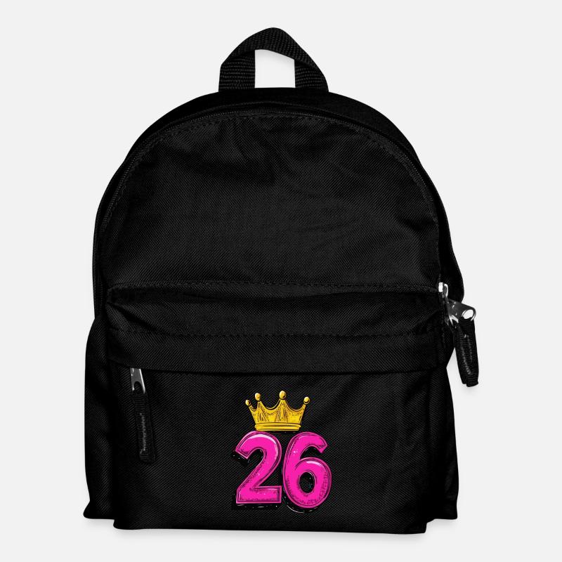 26 Number Jersey Crown - Kids' Backpack - black