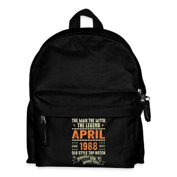 april 1988, APRIL 1988 - Kinder Rucksack - Schwarz - Vorne