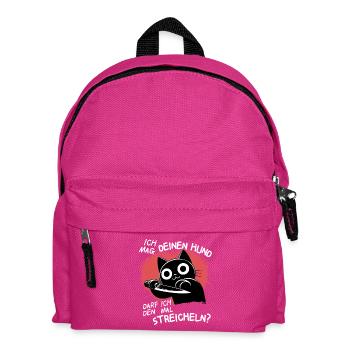 Süße Katze mit Messer – Niedlich, aber tödlich - Kinder Rucksack - Fuchsia - Vorne