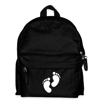 Baby Footprint, Baby Feet - Kids' Backpack - black - Front