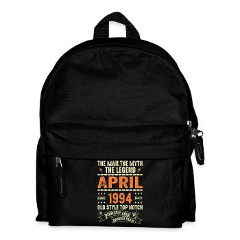 april 1994, APRIL 1994 - Kinder Rucksack - Schwarz - Vorne