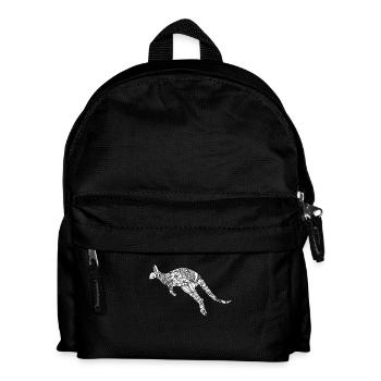 Kangaroo Kangaroo Floral Pattern - Kids' Backpack - black - Front