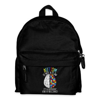 Autist Autismus - Different Kind Of Brilliance - Kinder Rucksack - Schwarz - Vorne