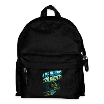La vie de windsurfer commence à 20 nœuds Windsurfer - Sac à dos Enfant - noir - Devant