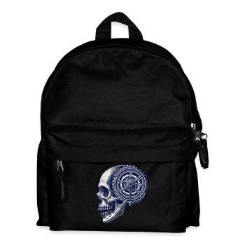 Fahrrad Schädel Getriebe Radsport Kunstwerk - Kinder Rucksack - Schwarz - Vorne