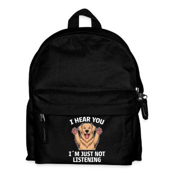 Golden Retriever disant Golden Retriever Cadeau - Sac à dos Enfant - noir - Devant