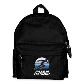 Laufen Läufer Push Harder Motivation für Wettkampf - Kinder Rucksack - Schwarz - Vorne