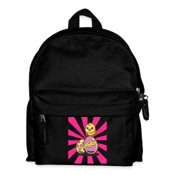 Oeufs de Pâques Rétro Oeufs Chick Kids Enfant - Sac à dos Enfant - noir - Devant