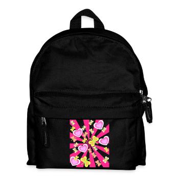 Spring Heart Hearts Summer Summertime Retro 80s - Kids' Backpack - black - Front
