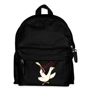 Rioting Goose T-Shirt – Fun & Quirky Graphic - Kids' Backpack - black - Front