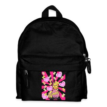 Ostern Retro Küken Osterei Ostereier Kinder 80er - Kinder Rucksack - Schwarz - Vorne