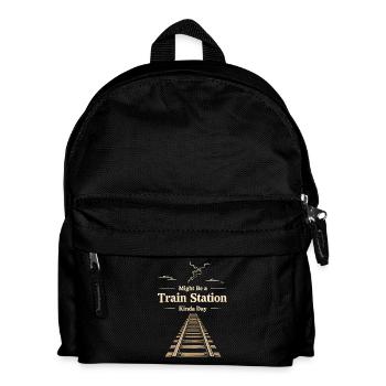 Trajet en train - aventure en locomotive - Sac à dos Enfant - noir - Devant