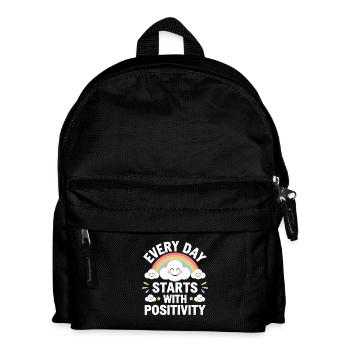 Chaque jour commence par un arc-en-ciel de positivité - Sac à dos Enfant - noir - Devant