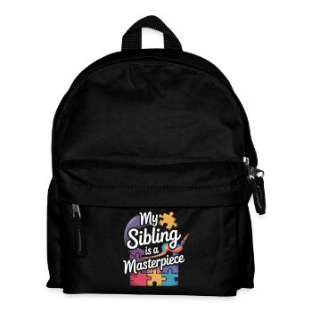 Autism siblings - Kids' Backpack - black - Front