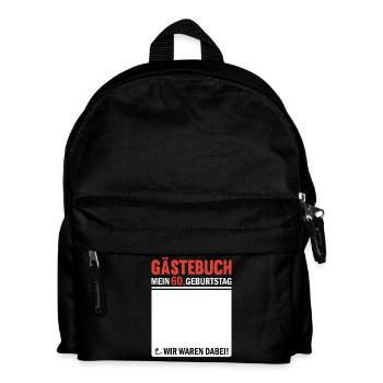 Gästebuch 60 Geburtstag Wir Waren Dabei - Kinder Rucksack - Schwarz - Vorne