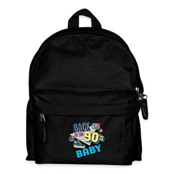 90s Baby Vintage Bday Party Funny retro - Kinder Rucksack - Schwarz - Vorne